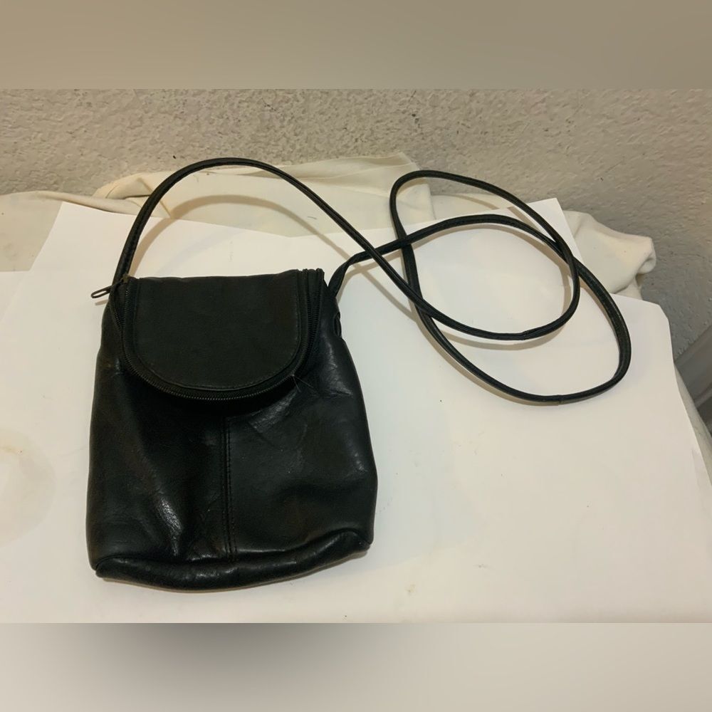 Hobo International black leather crossbody